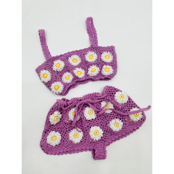 Andi Bagus Purple Crochet Margarita Set - Picture 2 of 6